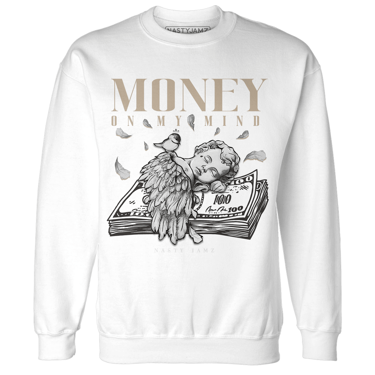 Latte 1s Sweatshirt Match Money On My Mind Angel - NastyJamz