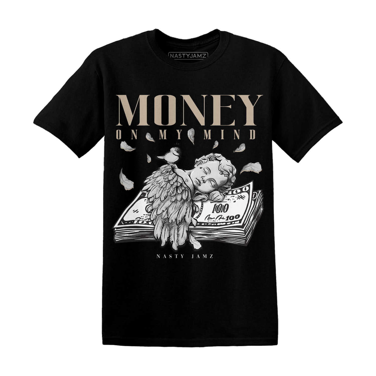 Latte 1s T Shirt Money On My Mind Angel - NastyJamz