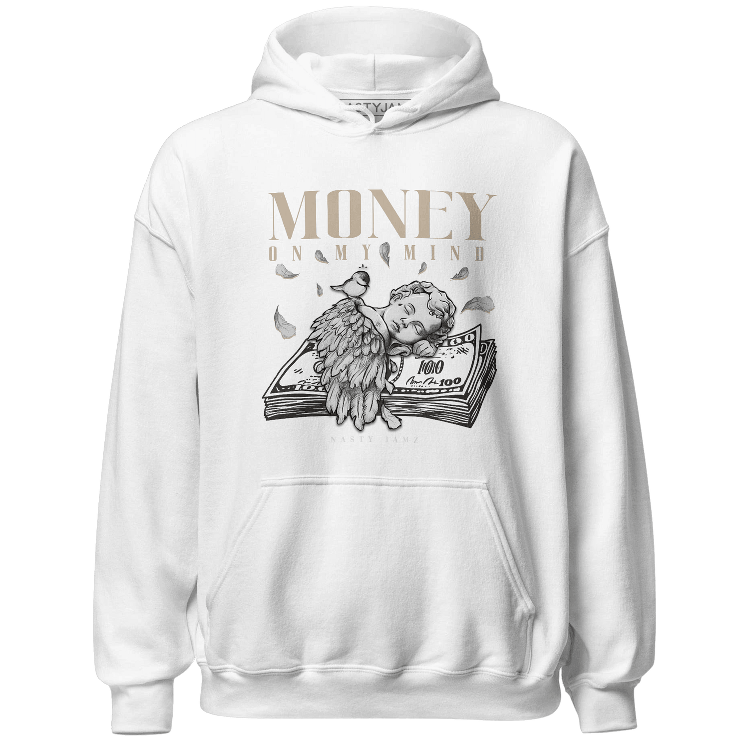 Latte 1s Hoodie Match Money On My Mind Angel - NastyJamz