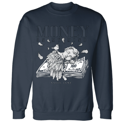 VaporMax-Plus-Midnight-Navy-White-Metallic-Silver-Sweatshirt-Match-Money-On-My-Mind-Angel