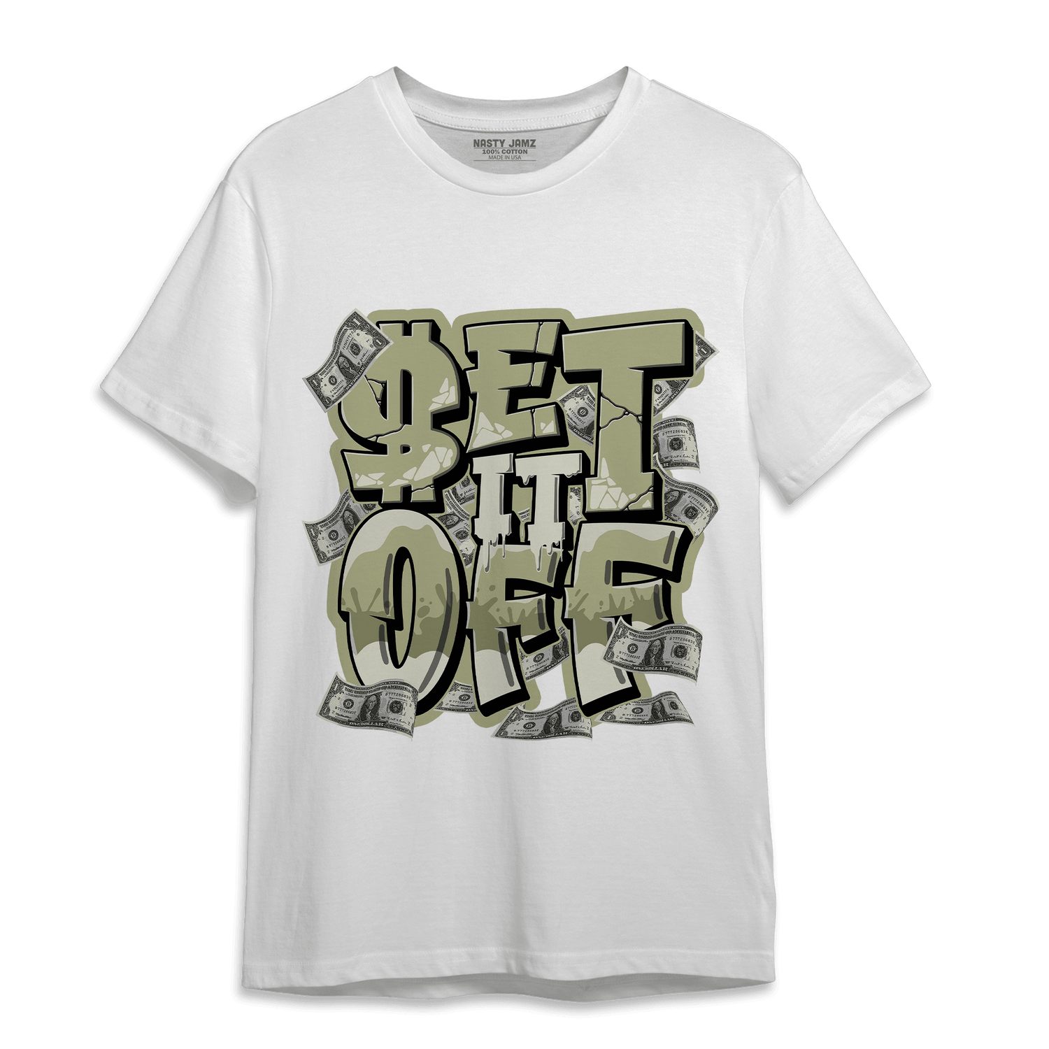 Yeezy Slide Resin T Shirt Match Money Set It Off - NastyJamz