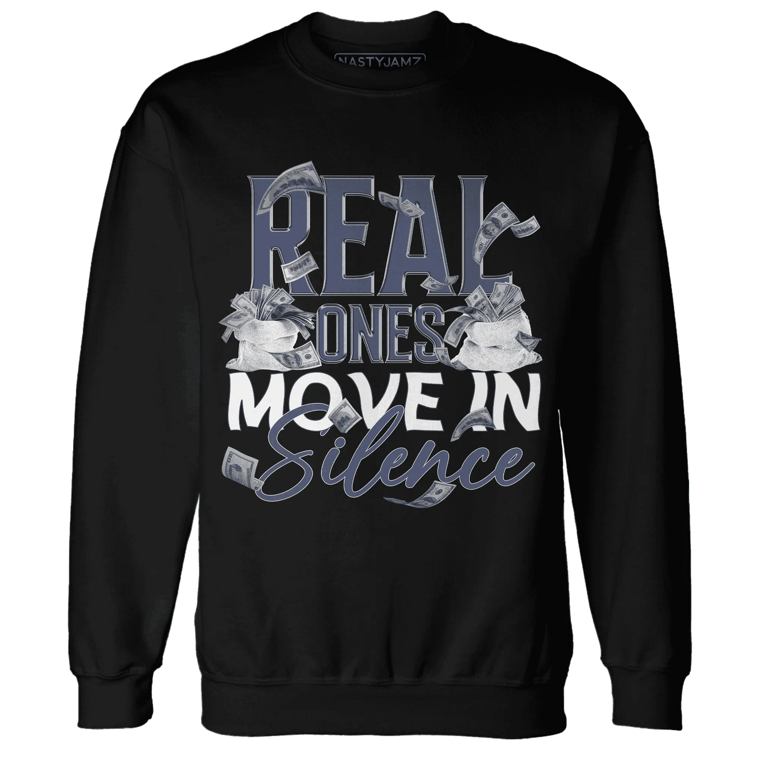 Low-Diffused-Blue-11s-Sweatshirt-Match-Move-In-Silence-Money