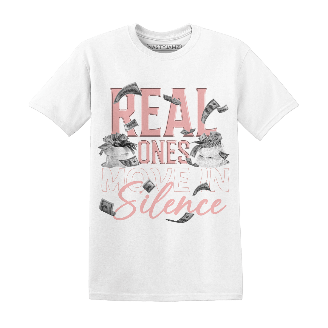 Low Legend Pink 11s T Shirt Match Move In Silence Money - NastyJamz
