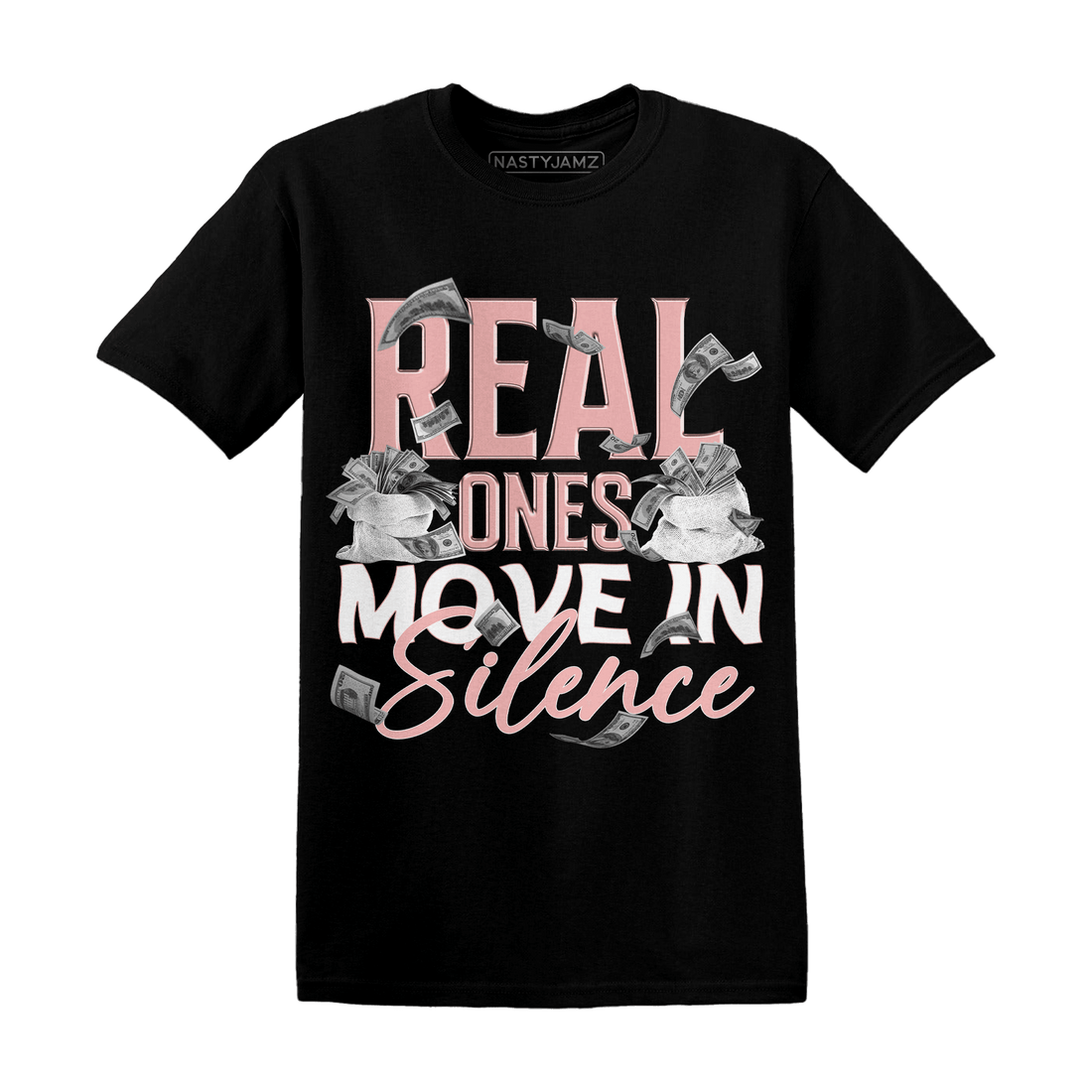 Low Legend Pink 11s T Shirt Match Move In Silence Money - NastyJamz