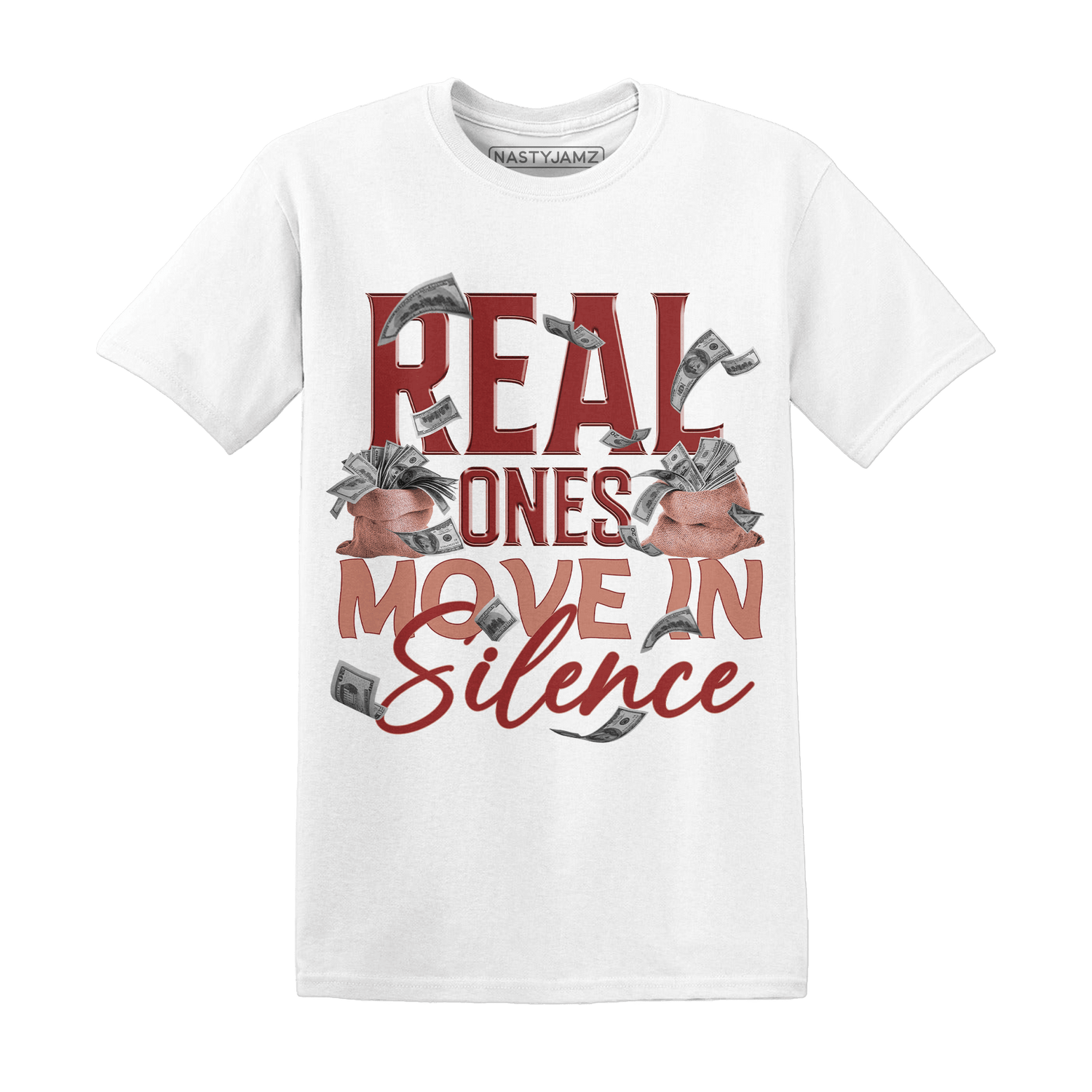 Dune Red 13s T Shirt Match Move In Silence Money - NastyJamz