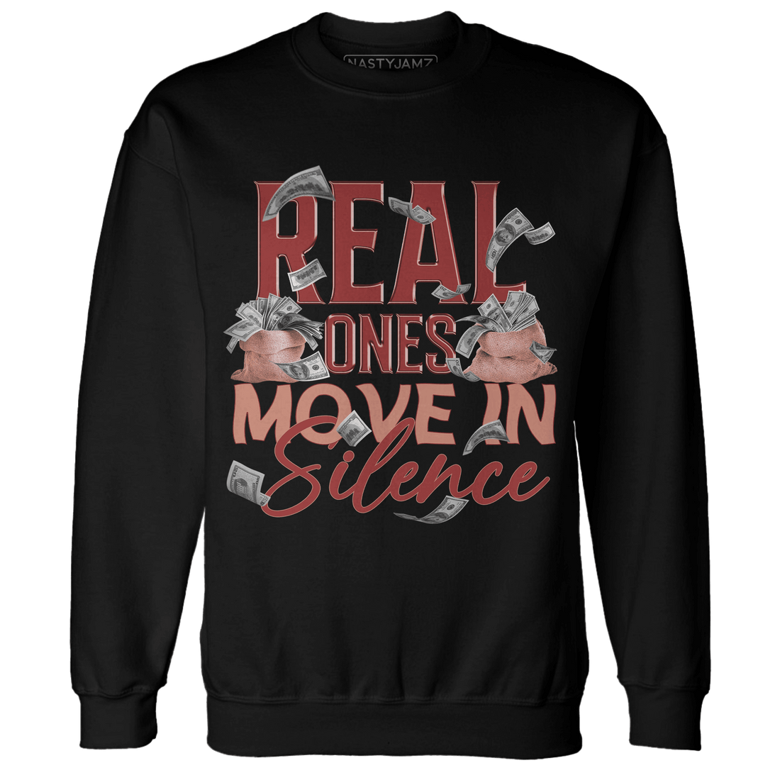 Dune Red 13s Sweatshirt Match Move In Silence Money - NastyJamz
