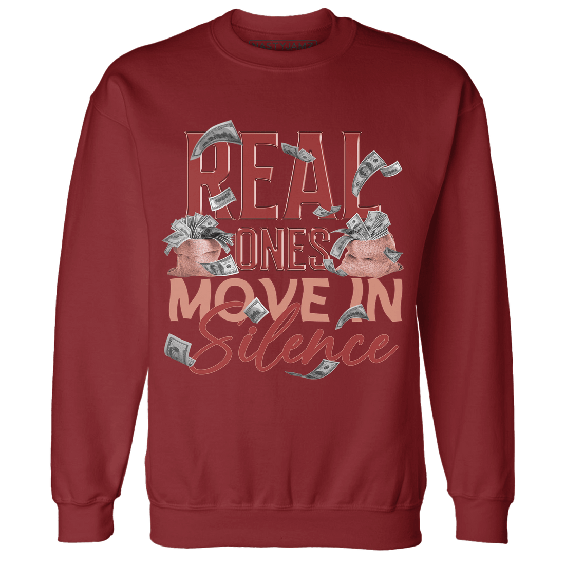 Dune Red 13s Sweatshirt Match Move In Silence Money - NastyJamz
