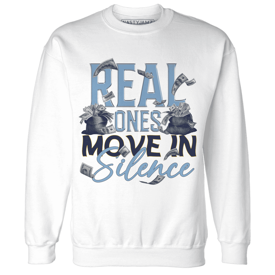 First In Flight 1s Sweatshirt Match Move In Silence Money - NastyJamz