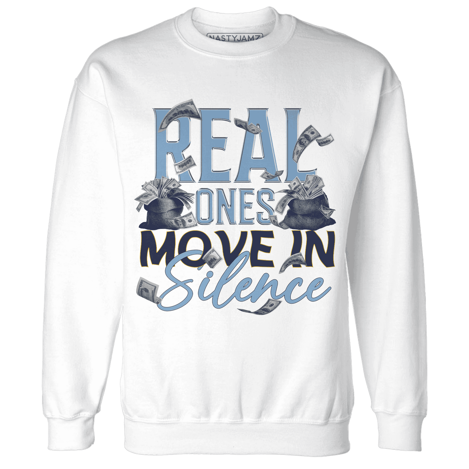 First In Flight 1s Sweatshirt Match Move In Silence Money - NastyJamz