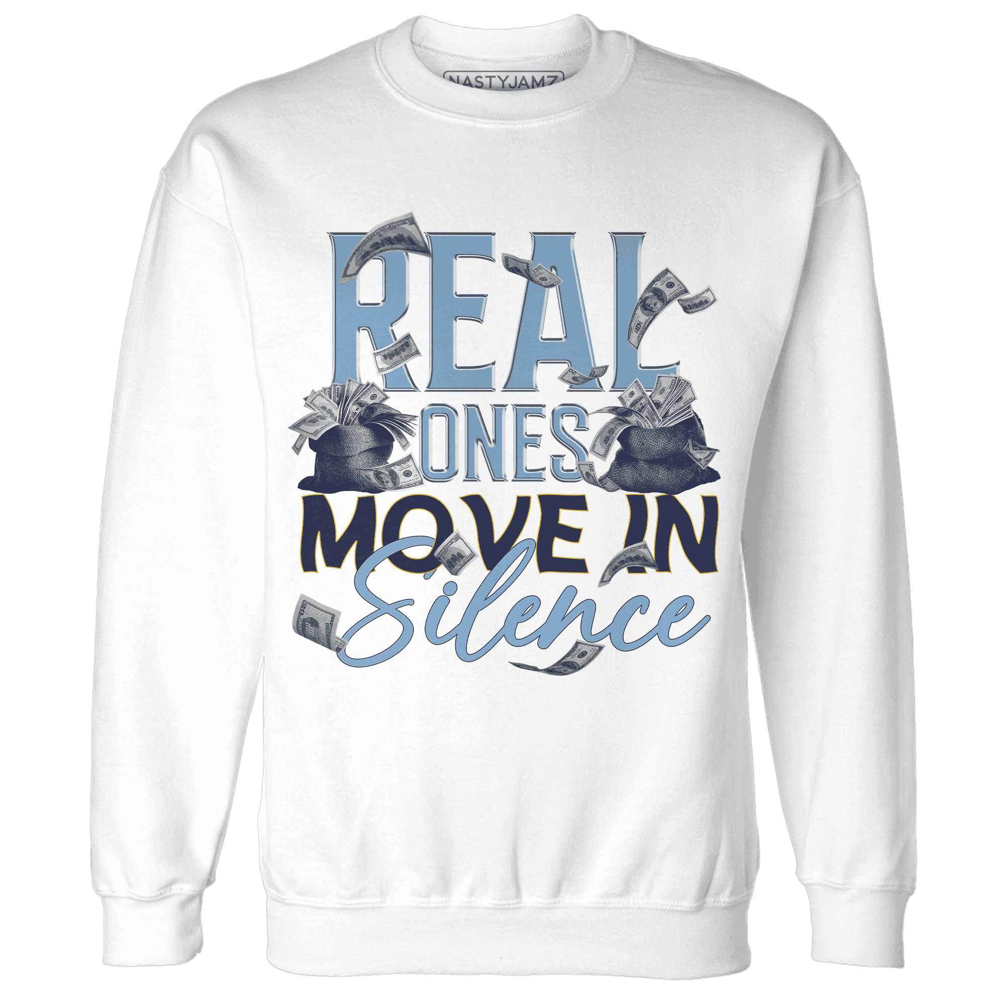 First In Flight 1s Sweatshirt Match Move In Silence Money - NastyJamz