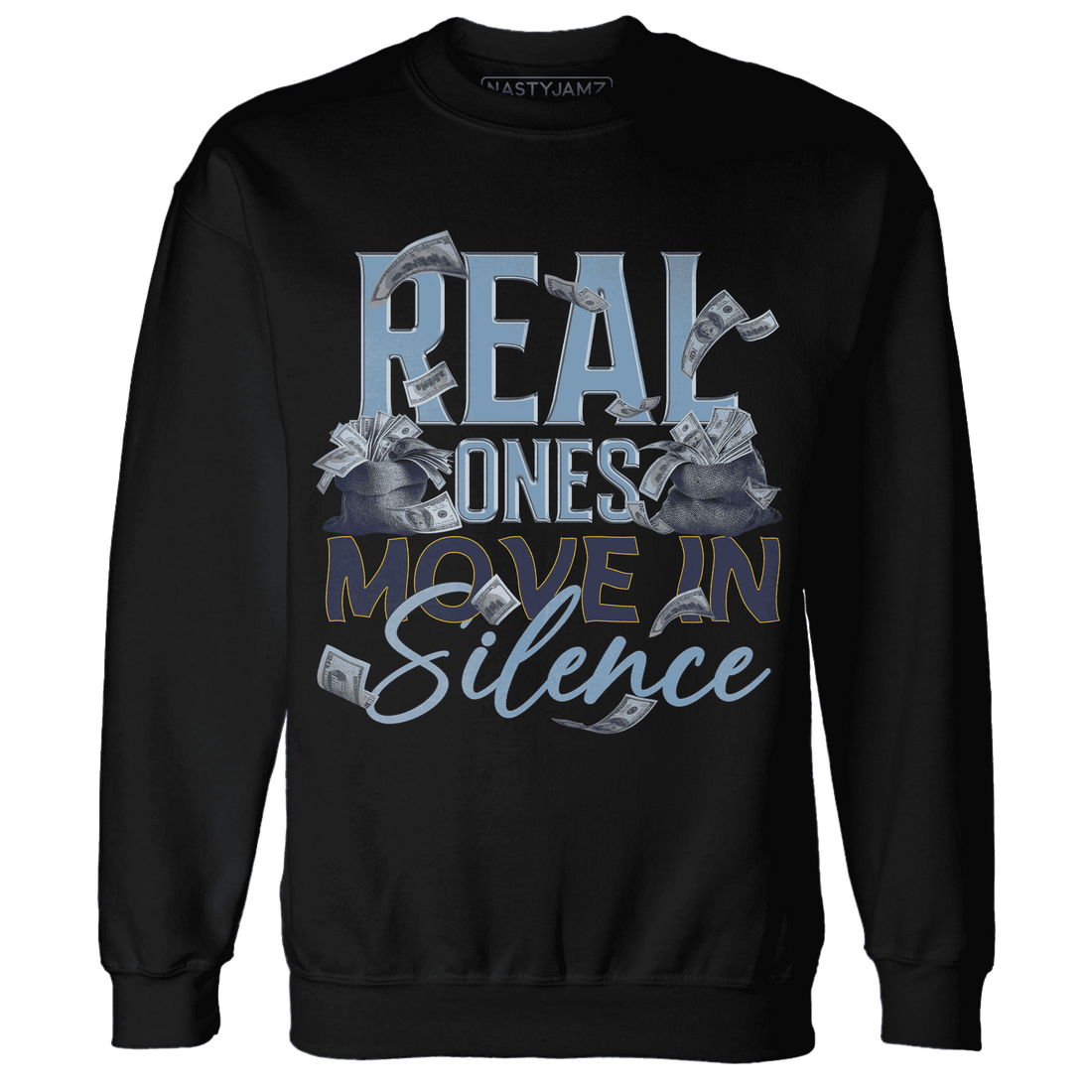 First In Flight 1s Sweatshirt Match Move In Silence Money - NastyJamz