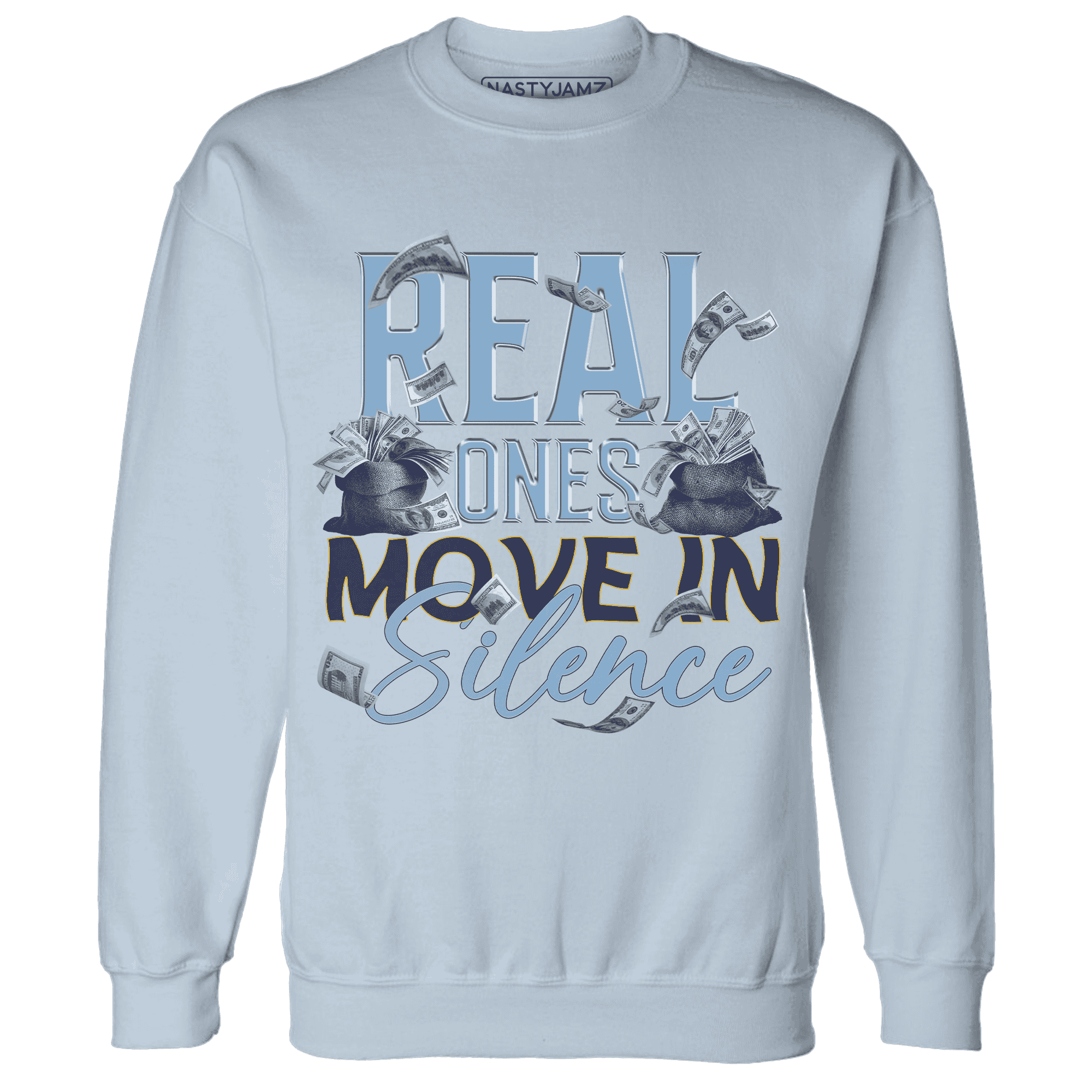 First In Flight 1s Sweatshirt Match Move In Silence Money - NastyJamz