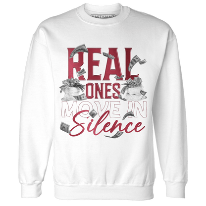 High 85 Metallic Burgundy 1s Sweatshirt Match Move In Silence Money - NastyJamz