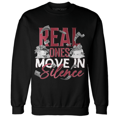 High 85 Metallic Burgundy 1s Sweatshirt Match Move In Silence Money - NastyJamz