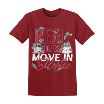 High 85 Metallic Burgundy 1s T Shirt Match Move In Silence Money - NastyJamz