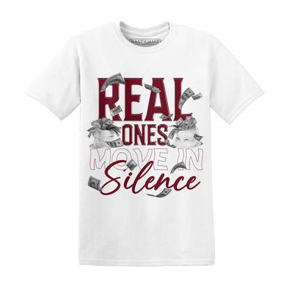 High White Team Red 1s T Shirt Match Move In Silence Money - NastyJamz