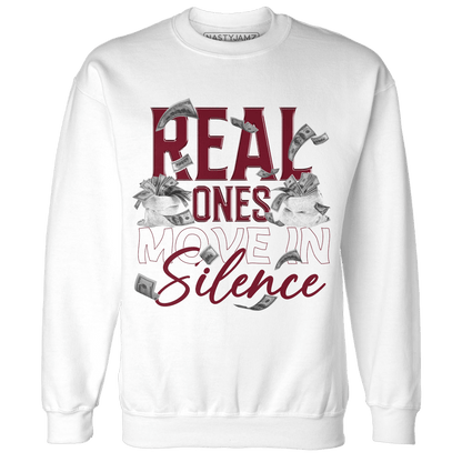 High White Team Red 1s Sweatshirt Match Move In Silence Money - NastyJamz