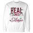 High White Team Red 1s Sweatshirt Match Move In Silence Money - NastyJamz