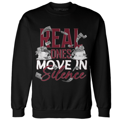 High White Team Red 1s Sweatshirt Match Move In Silence Money - NastyJamz