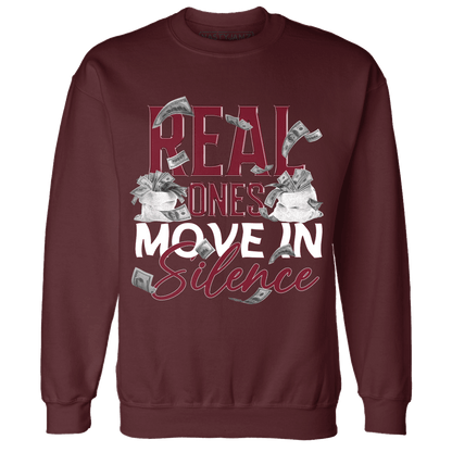 High White Team Red 1s Sweatshirt Match Move In Silence Money - NastyJamz