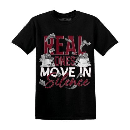 High White Team Red 1s T Shirt Match Move In Silence Money - NastyJamz