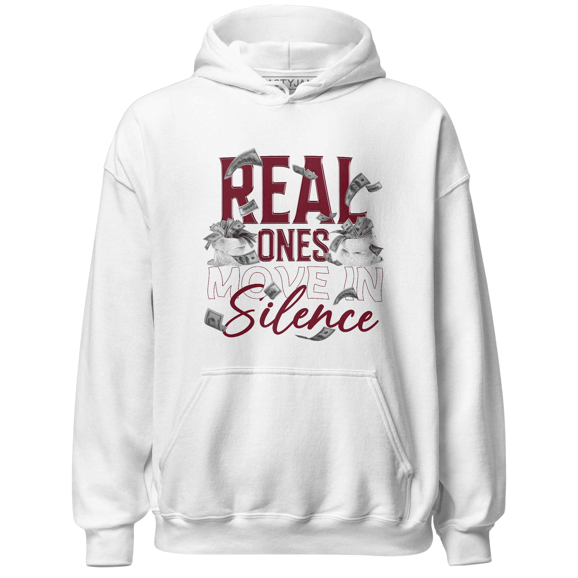 High White Team Red 1s Hoodie Match Move In Silence Money - NastyJamz