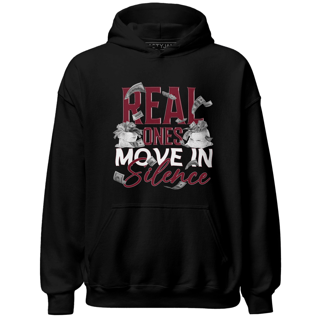 High White Team Red 1s Hoodie Match Move In Silence Money - NastyJamz