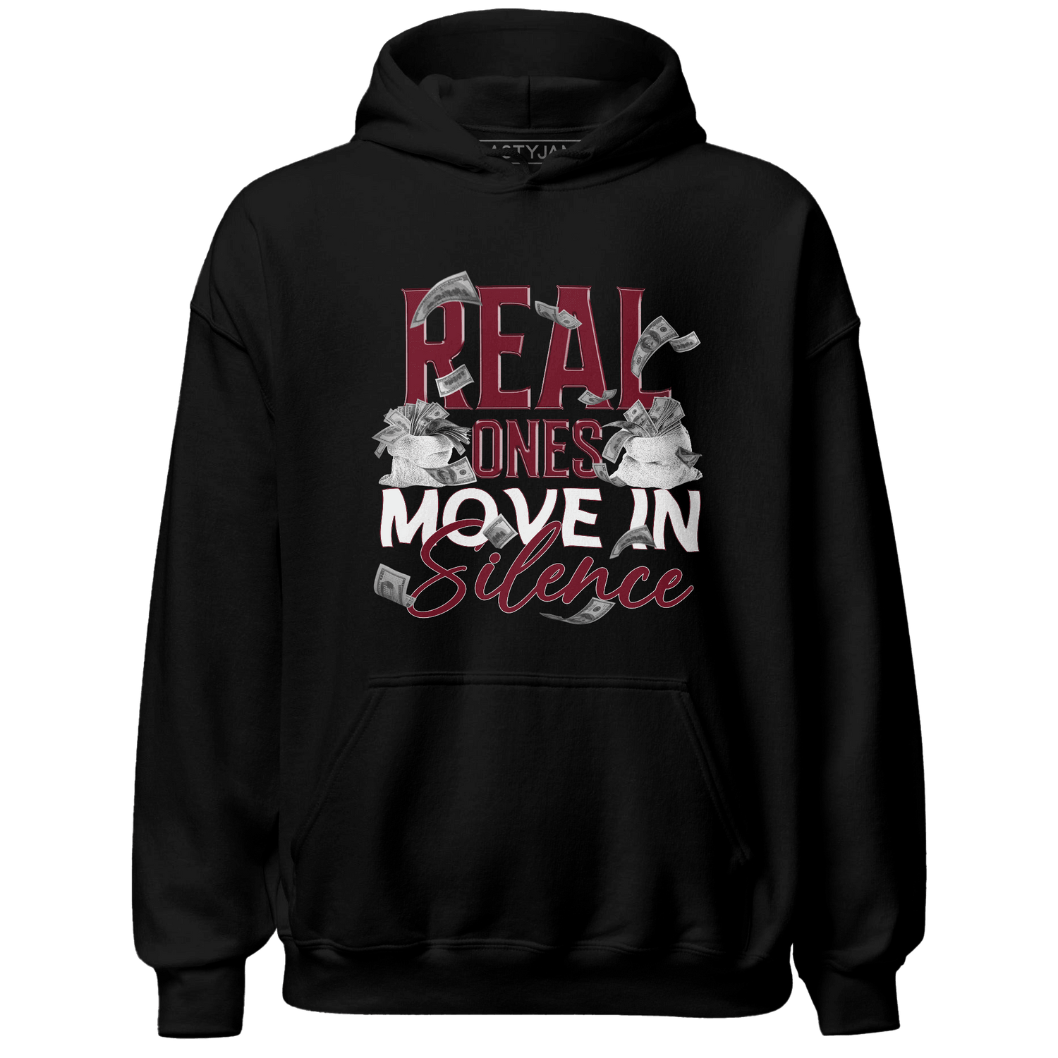 High White Team Red 1s Hoodie Match Move In Silence Money - NastyJamz