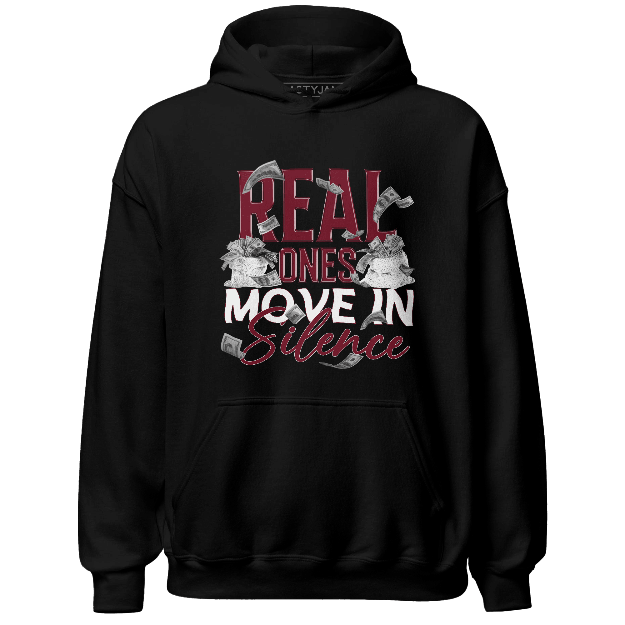 High White Team Red 1s Hoodie Match Move In Silence Money - NastyJamz