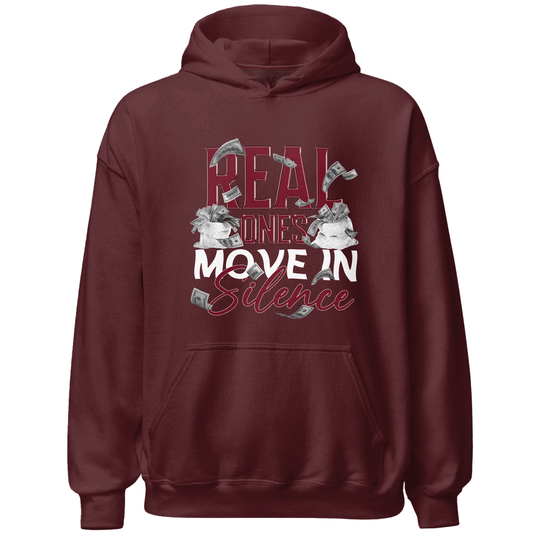 High White Team Red 1s Hoodie Match Move In Silence Money - NastyJamz
