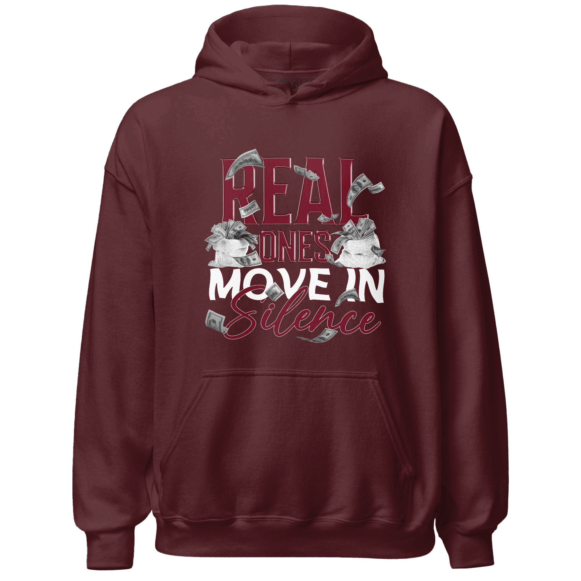 High White Team Red 1s Hoodie Match Move In Silence Money - NastyJamz