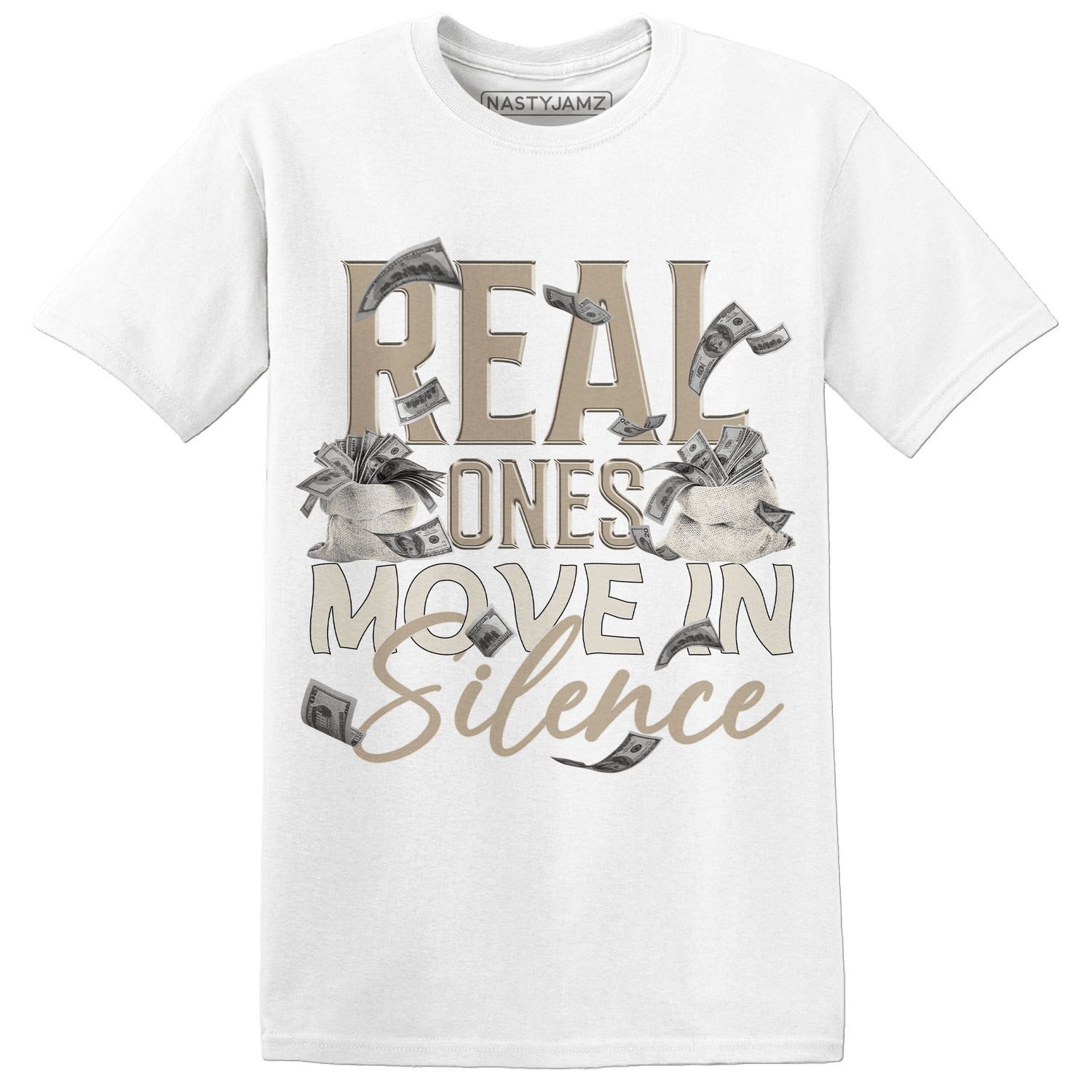 Latte 1s T Shirt Match Move In Silence Money - NastyJamz