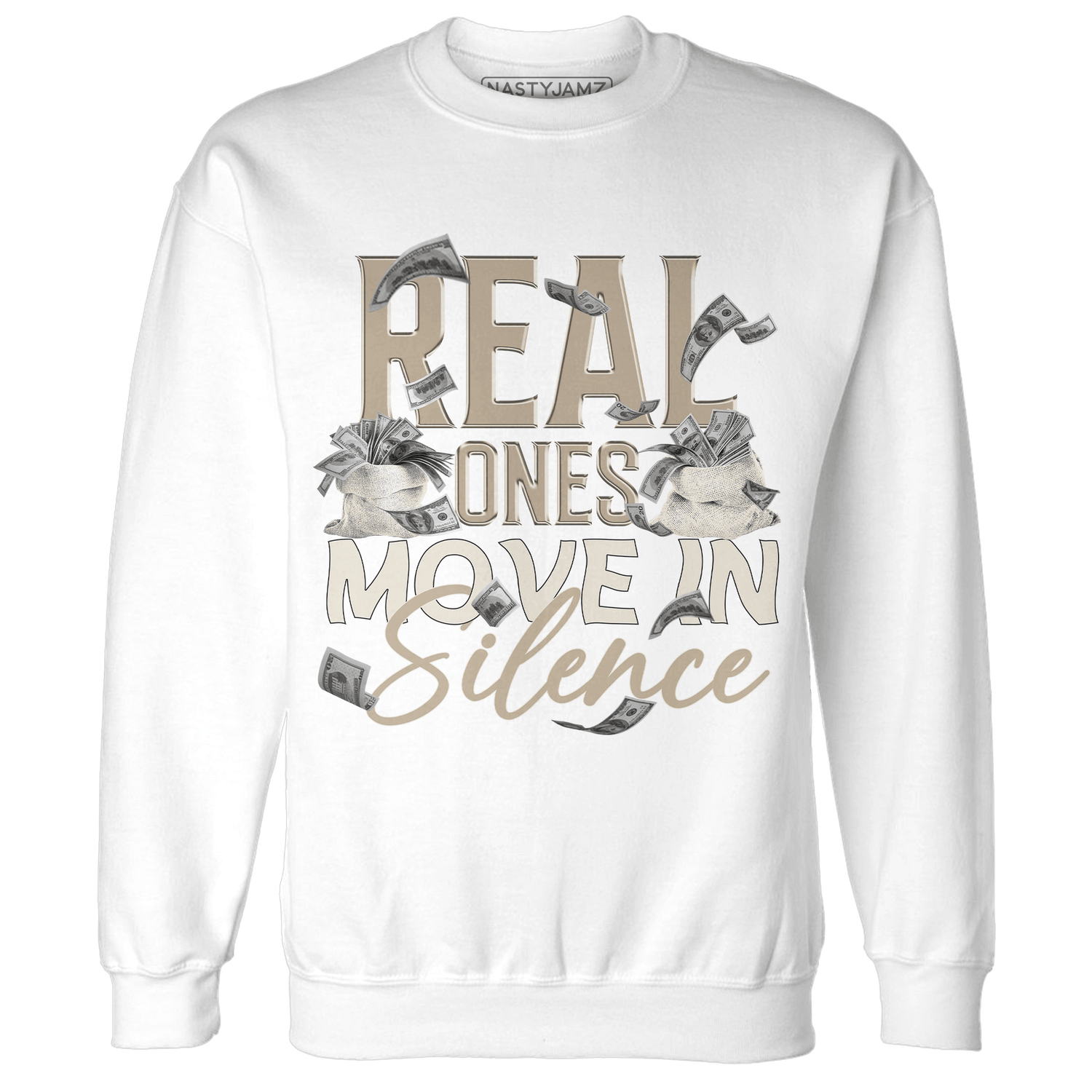 Latte 1s Sweatshirt Match Move In Silence Money - NastyJamz