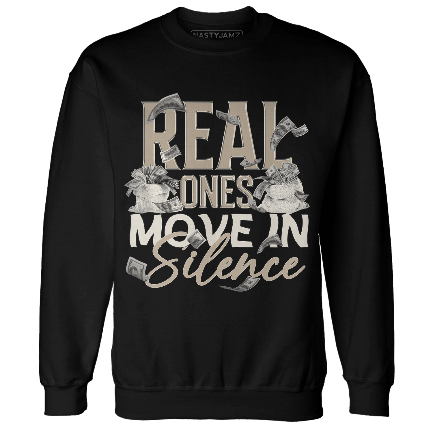 Latte 1s Sweatshirt Match Move In Silence Money - NastyJamz