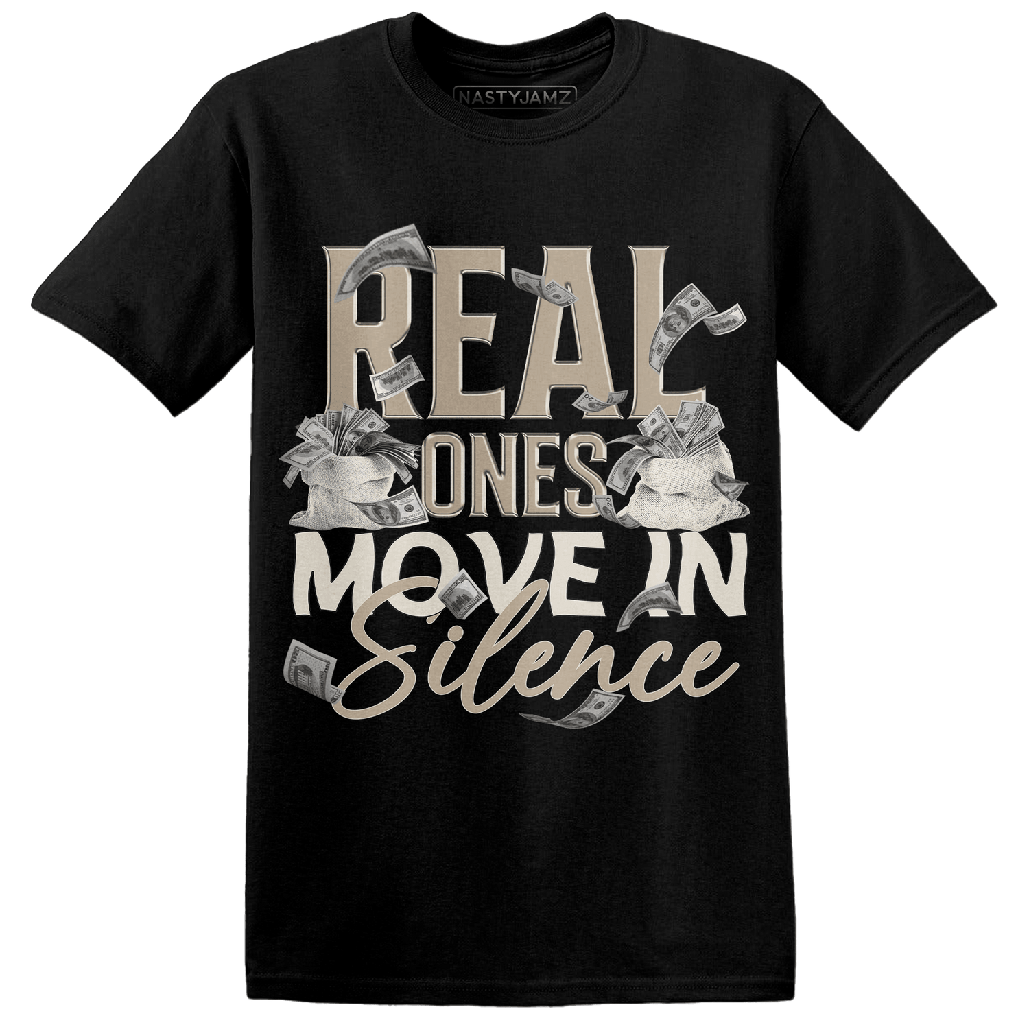 Latte 1s T Shirt Match Move In Silence Money - NastyJamz