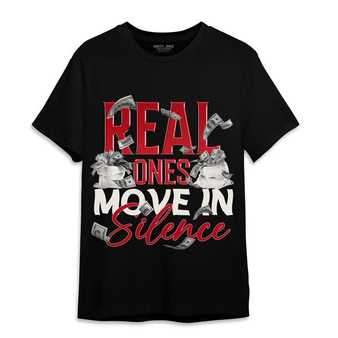 Low OG Trophy Room 1s T Shirt Match Move In Silence Money - NastyJamz