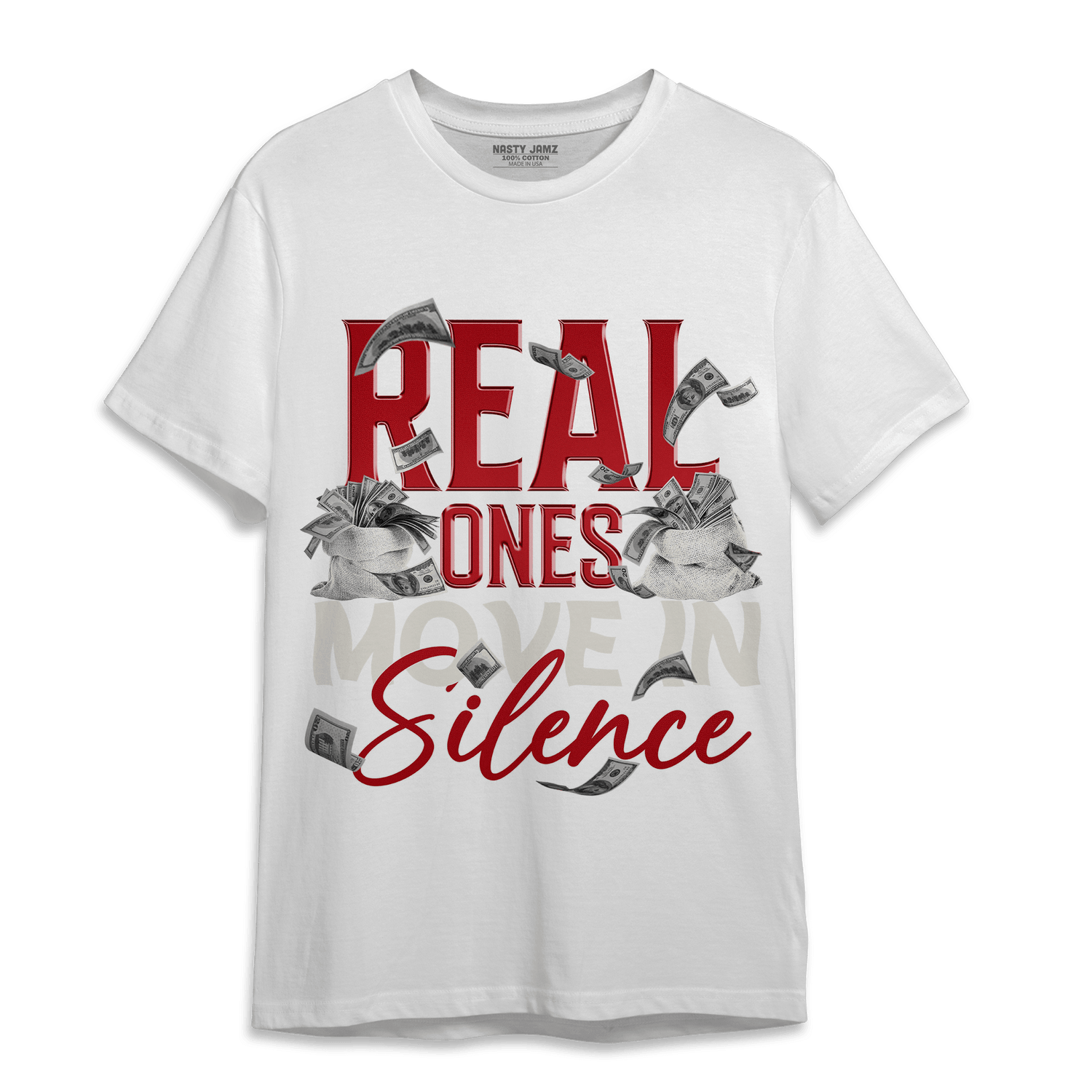 Low OG Trophy Room 1s T Shirt Match Move In Silence Money - NastyJamz