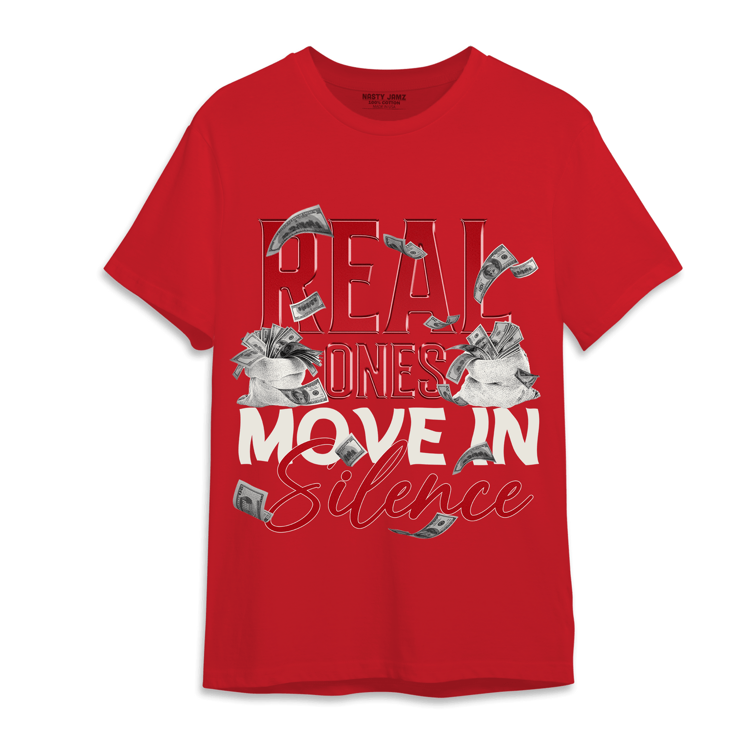 Low OG Trophy Room 1s T Shirt Match Move In Silence Money - NastyJamz