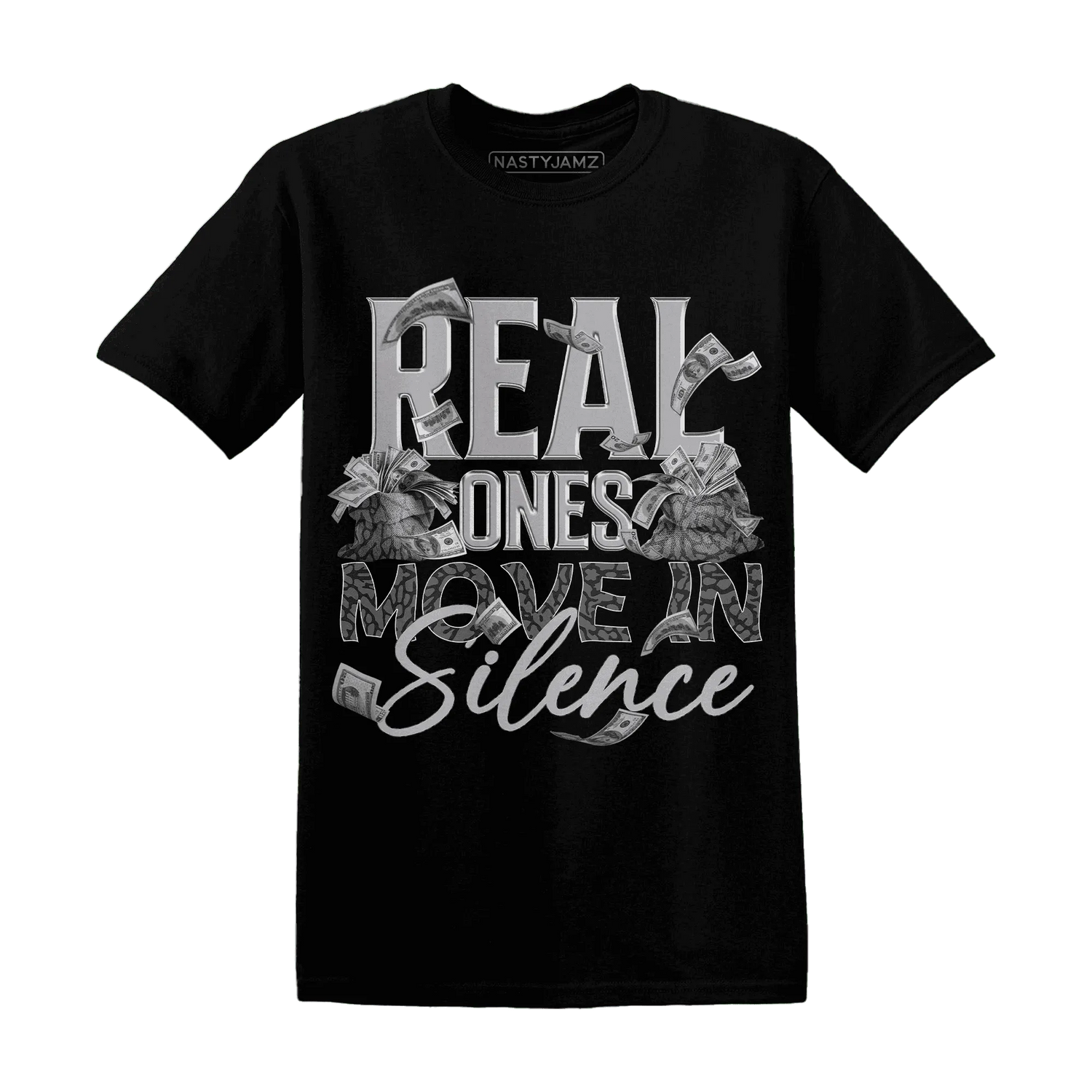 Cement-Grey-3s-T-Shirt-Match-Move-In-Silence-Money
