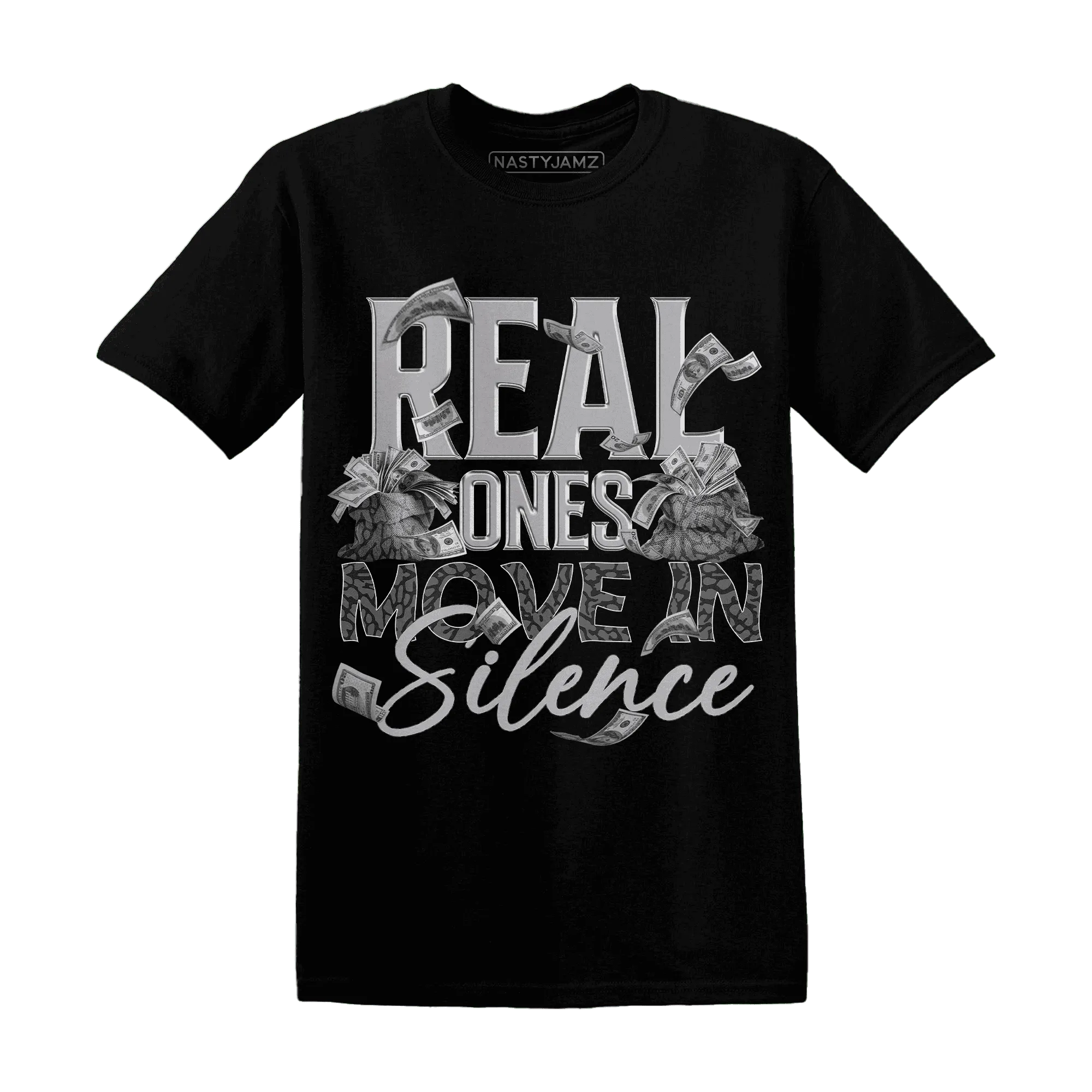 Cement-Grey-3s-T-Shirt-Match-Move-In-Silence-Money