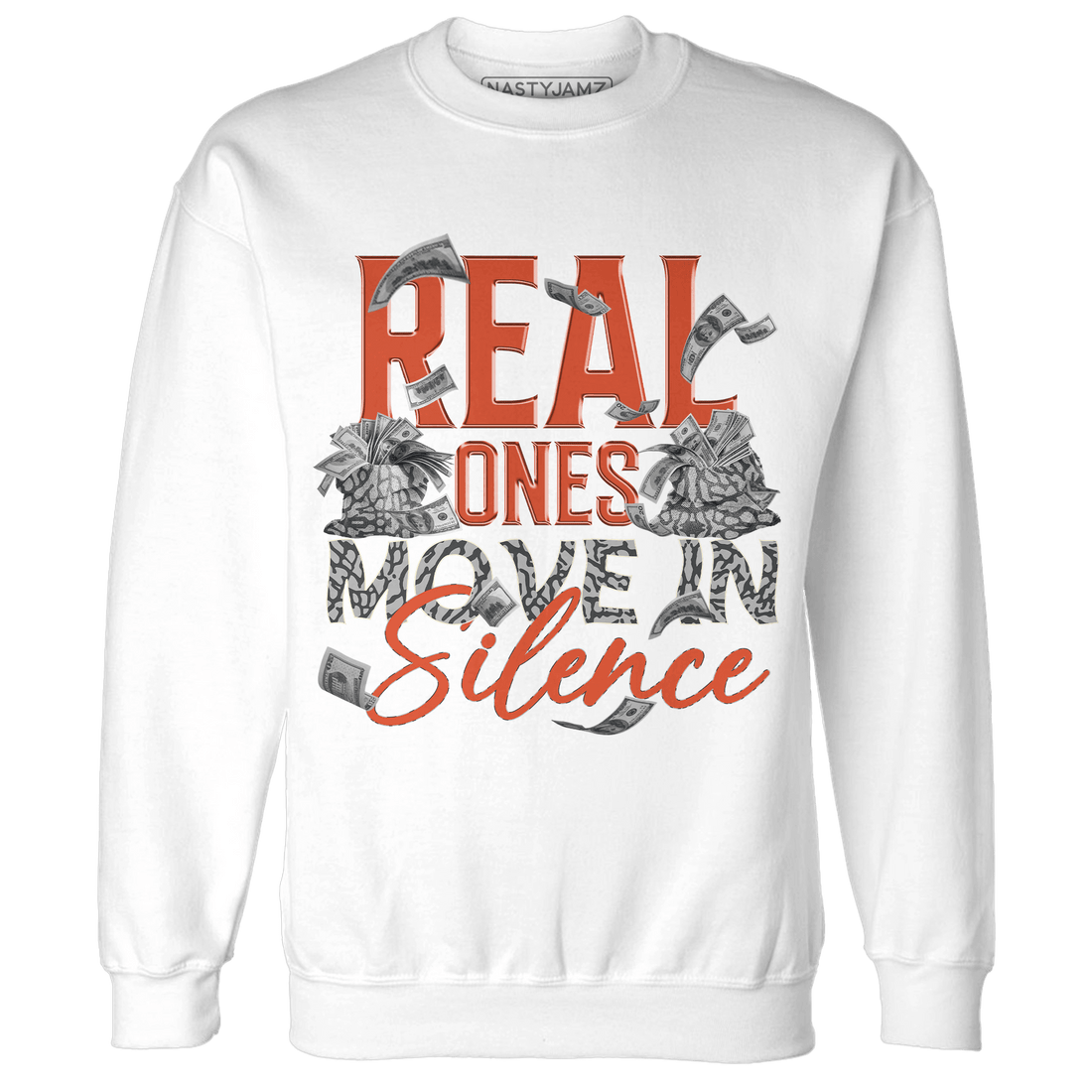 Georgia Peach 3s Sweatshirt Match Move In Silence Money - NastyJamz