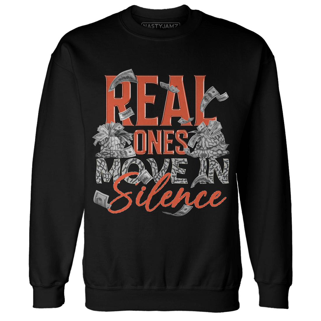 Georgia Peach 3s Sweatshirt Match Move In Silence Money - NastyJamz