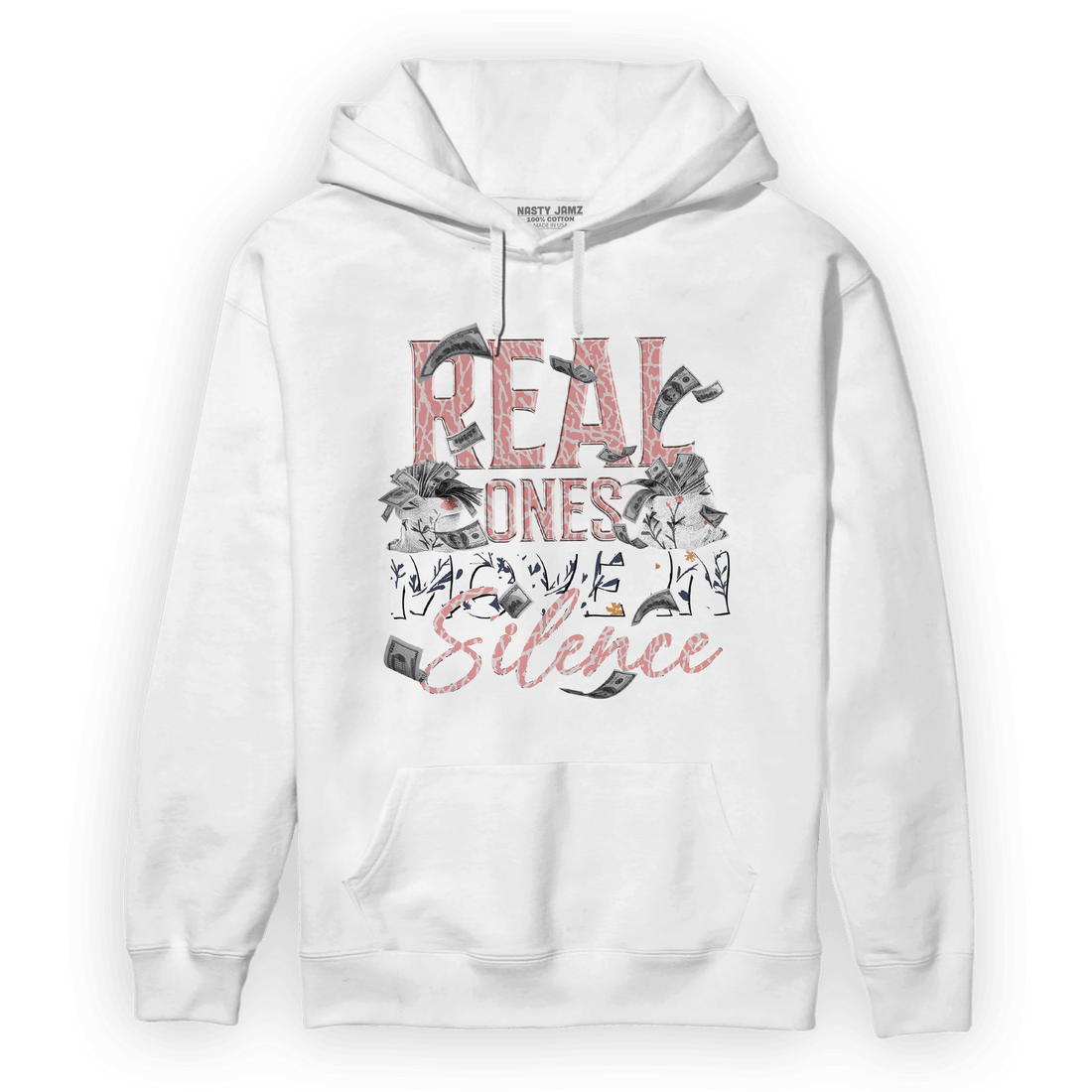 Red Stardust 3s Hoodie Match Move In Silence Money - NastyJamz
