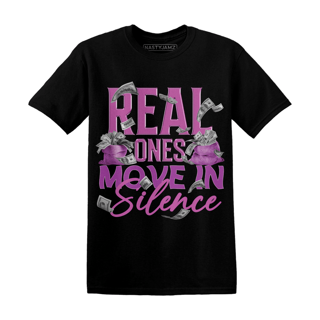 GS Hyper Violet 4s T Shirt Match Move In Silence Money - NastyJamz