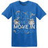Industrial Blue 4s T Shirt Match Move In Silence Money - NastyJamz