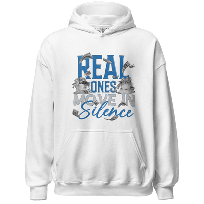 Industrial Blue 4s Hoodie Match Move In Silence Money - NastyJamz