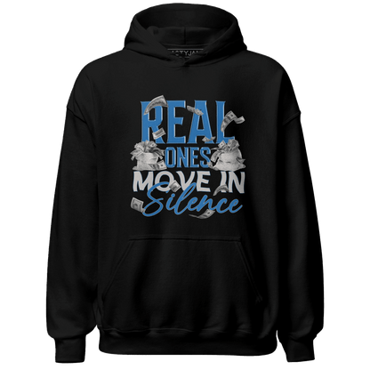 Industrial Blue 4s Hoodie Match Move In Silence Money - NastyJamz