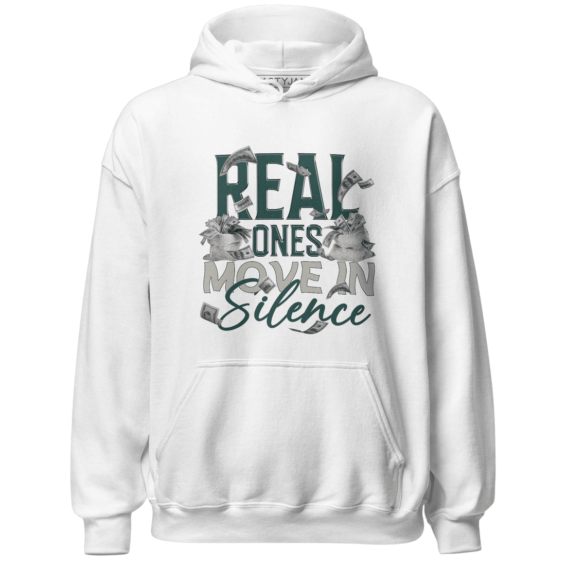 Oxidized Green 4s Hoodie Match Move In Silence Money - NastyJamz
