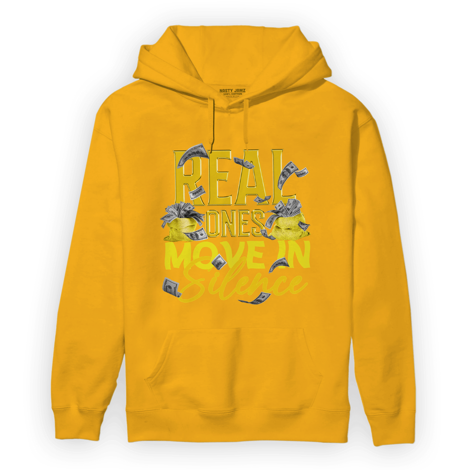 Vivid Sulfur 4s Hoodie Match Move In Silence Money - NastyJamz