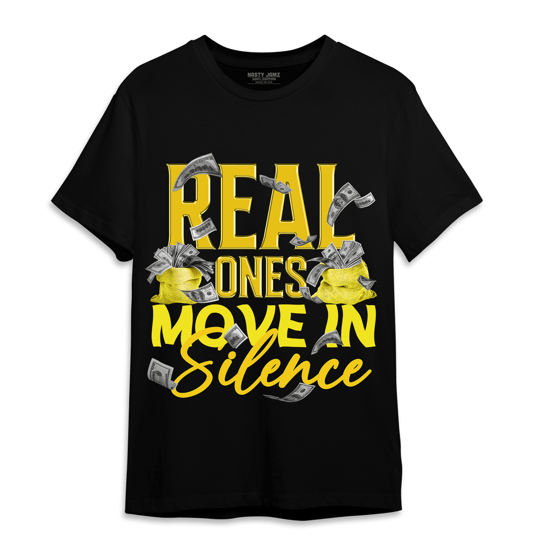 Vivid Sulfur 4s T Shirt Match Move In Silence Money - NastyJamz